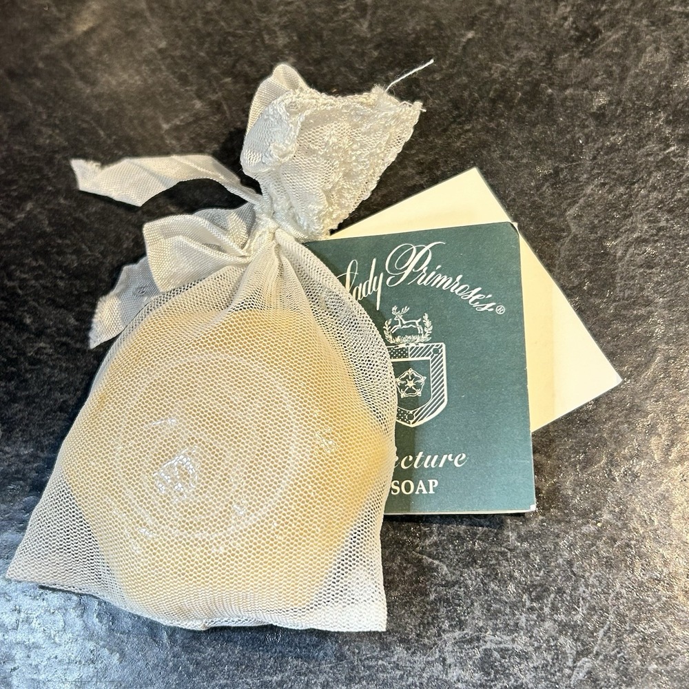 Lady Primrose Necture Dual Pour‎ Cream & Glycerin 3 oz Soap W Lace Exfoliant Sac - Picture 7 of 7